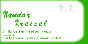 nandor kreisel business card
