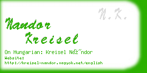 nandor kreisel business card